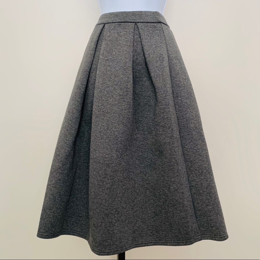 Gray A-line Skirt - Picture 2 of 8